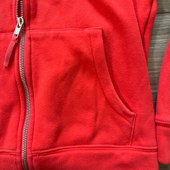 J. Crew Terry Lined Full Zip Vibrant Red Hoodie - Picture 4 of 5